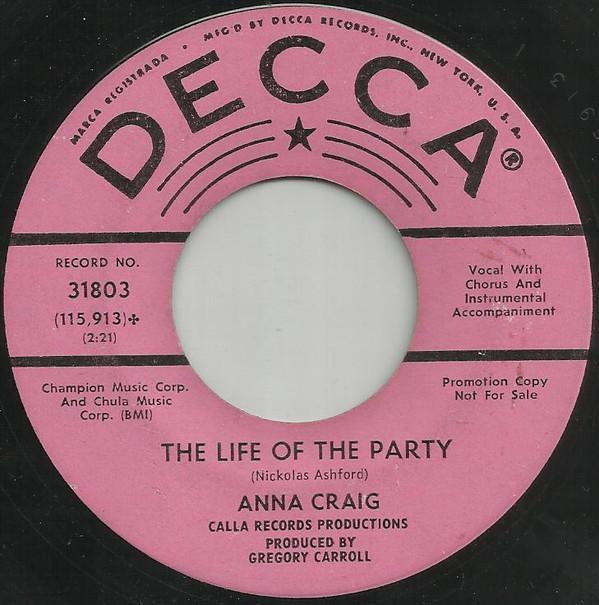 Anna Craig - The Life Of The Party / Shout And Tell The World