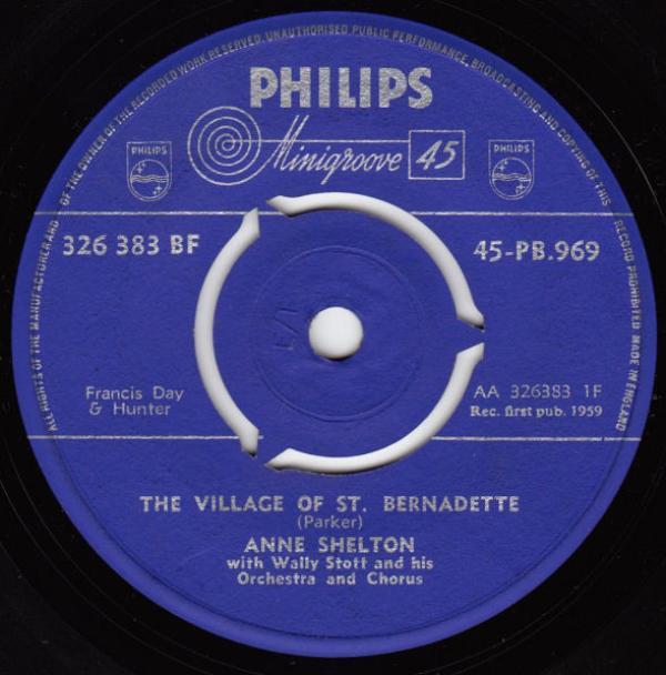 Anne Shelton, Wally Stott And His Orchestra And Chorus - The Village Of St. Bernadette