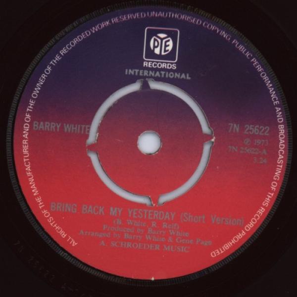 Barry White - Bring Back My Yesterday