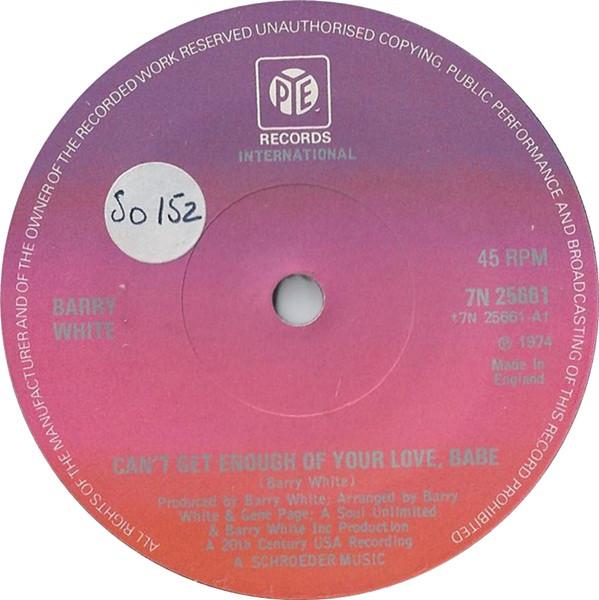 Barry White - Can't Get Enough Of Your Love, Babe