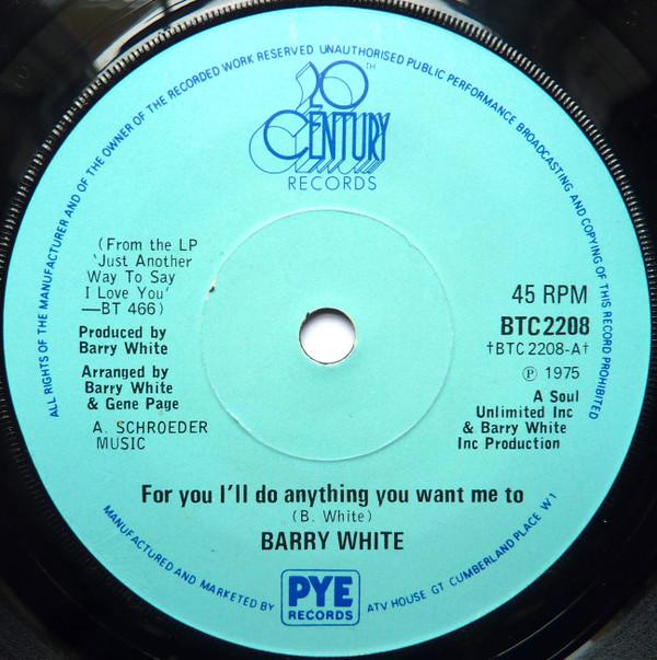 Barry White - For You I'll Do Anything You Want Me To
