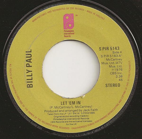 Billy Paul - Let 'Em In