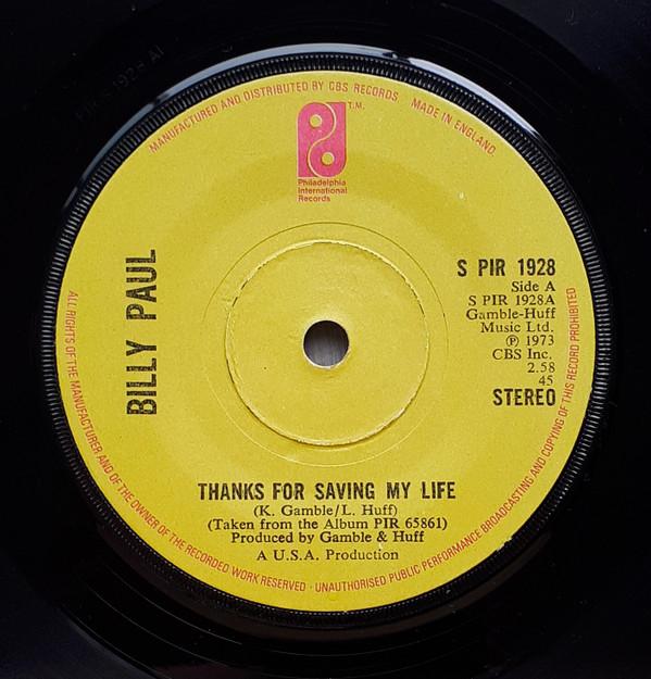 Billy Paul - Thanks For Saving My Life