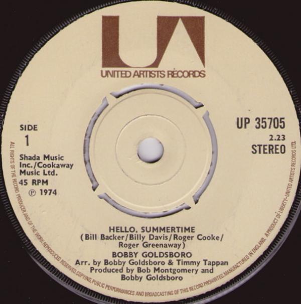 Bobby Goldsboro - Hello, Summertime