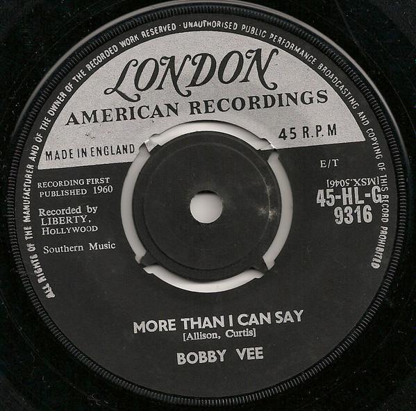 Bobby Vee - More Than I Can Say