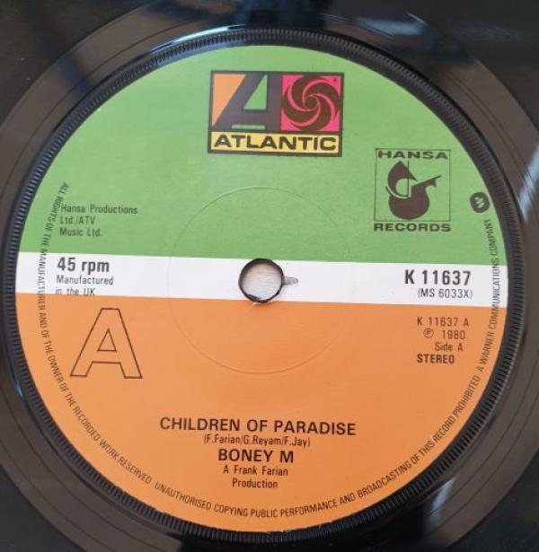Boney M. - Children Of Paradise / Gadda-Da-Vida