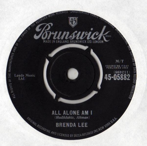 Brenda Lee - All Alone Am I