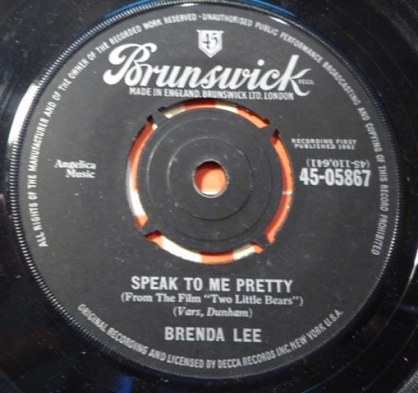 Brenda Lee - Speak To Me Pretty / Lover, Come Back To Me