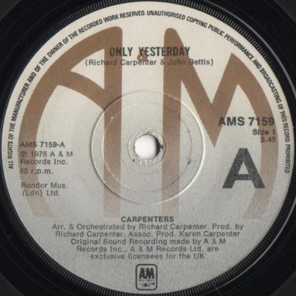 Carpenters - Only Yesterday / Happy