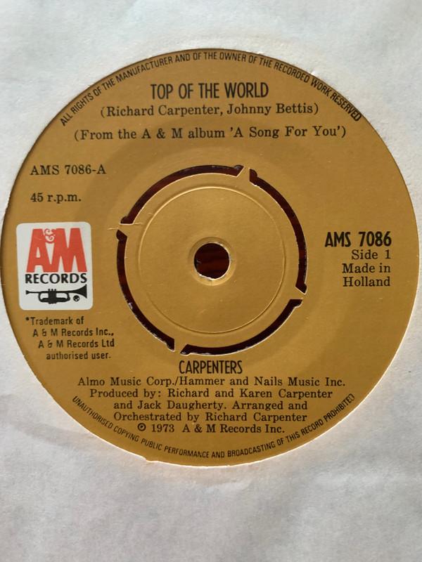Carpenters - Top Of The World / Your Wonderful Parade