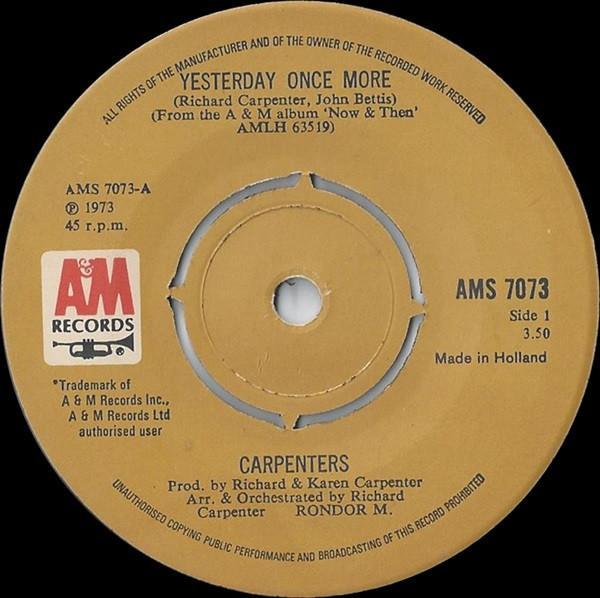 Carpenters - Yesterday Once More