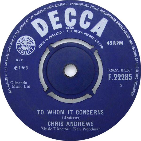 Chris Andrews  - To Whom It Concerns