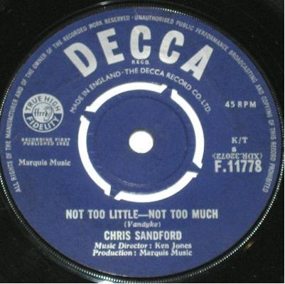 Chris Sandford - Not Too Little - Not Too Much