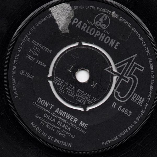 Cilla Black - Don't Answer Me