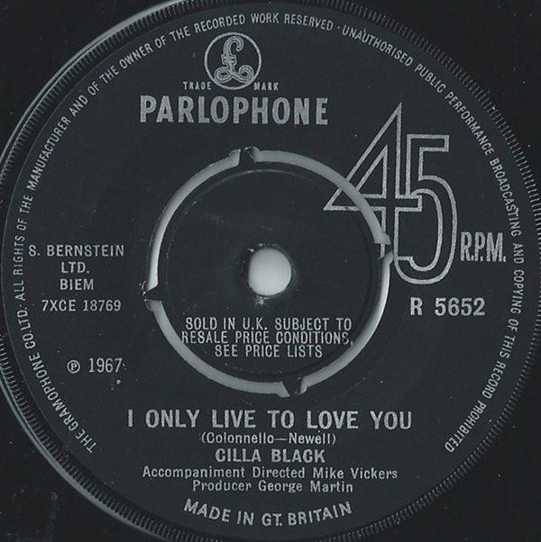 Cilla Black - I Only Live To Love You