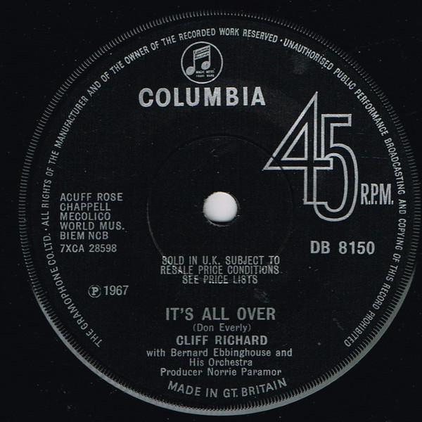 Cliff Richard, The Bernard Ebbinghouse Orchestra - It's All Over