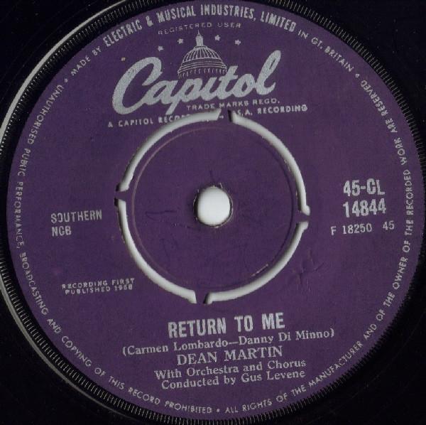 Dean Martin - Return To Me / Forgetting You