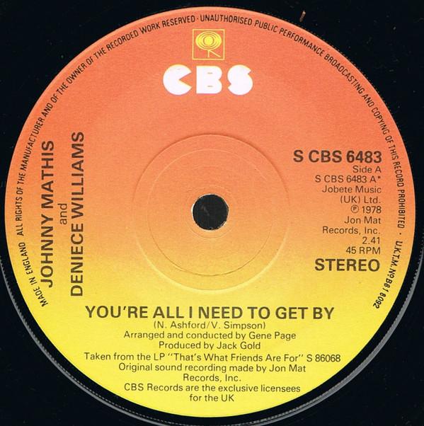 Deniece Williams, Johnny Mathis - You're All I Need To Get By