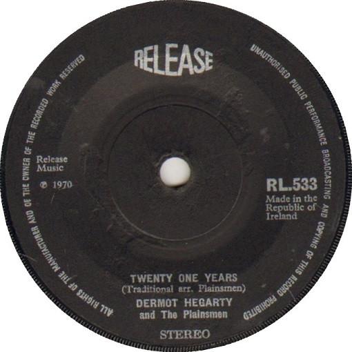 Dermot Hegarty, The Plainsmen (4) - Twenty One Years