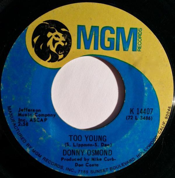 Donny Osmond - Too Young / Love Me