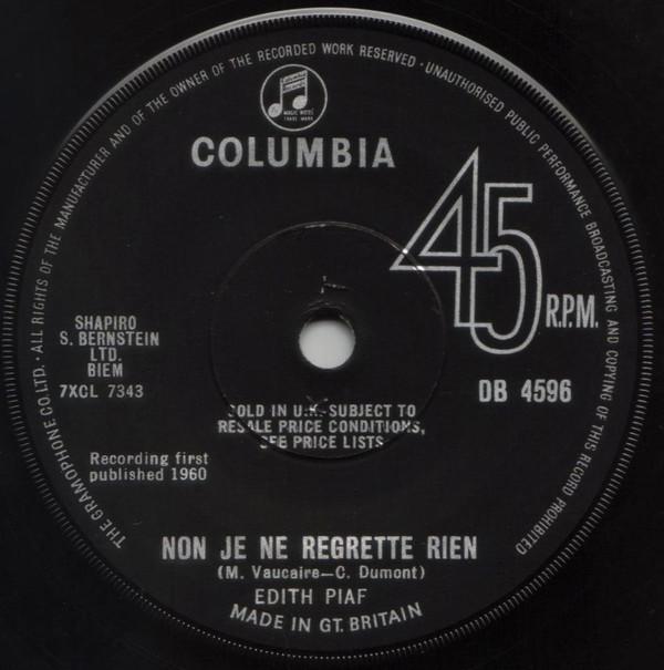 Edith Piaf - Non Je Ne Regrette Rien