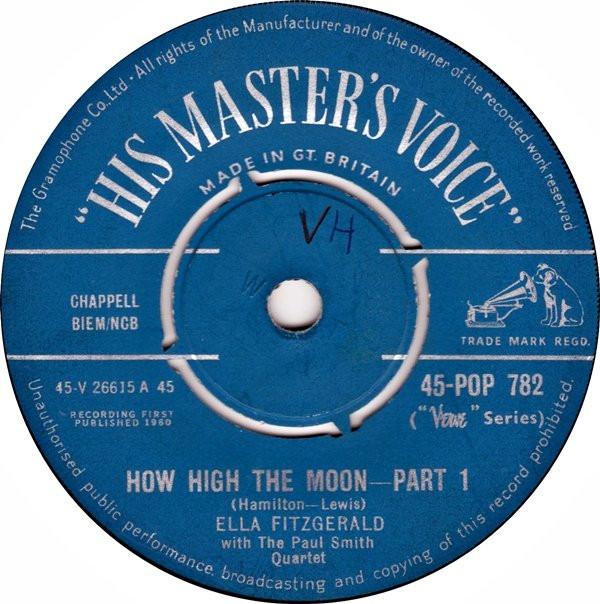 Ella Fitzgerald, Paul Smith Quartet - How High The Moon