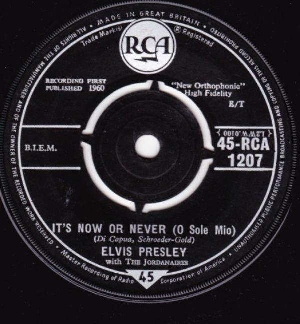 Elvis Presley, The Jordanaires - It's Now Or Never (O Sole Mio)