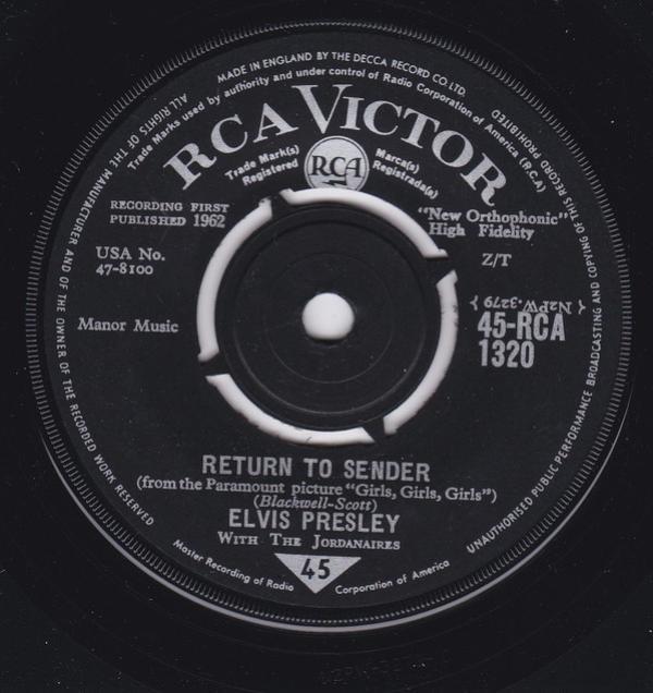 Elvis Presley, The Jordanaires - Return To Sender