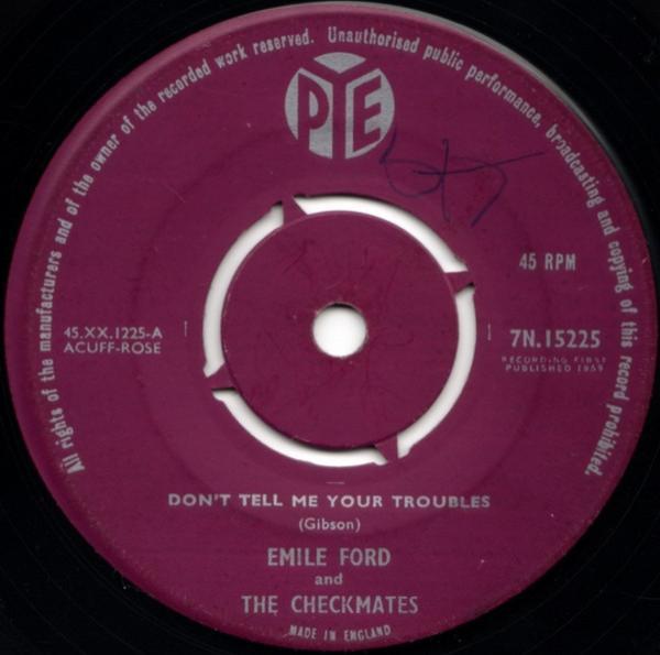 Emile Ford & The Checkmates - Don't Tell Me Your Troubles