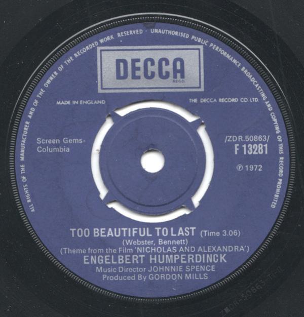 Engelbert Humperdinck - Too Beautiful To Last