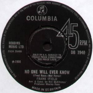 Frank Ifield - No One Will Ever Know
