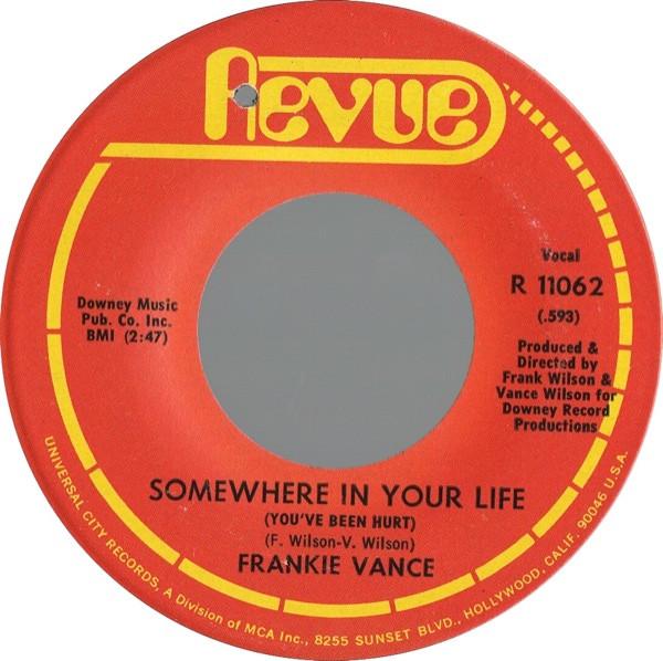 Frankie Vance - Somewhere In Your Life (You've Been Hurt) / You Are My Solution