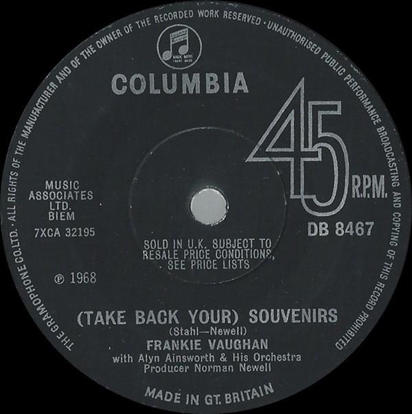 Frankie Vaughan - (Take Back Your) Souvenirs