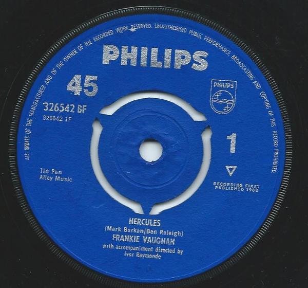 Frankie Vaughan - Hercules / Madelein Open The Door