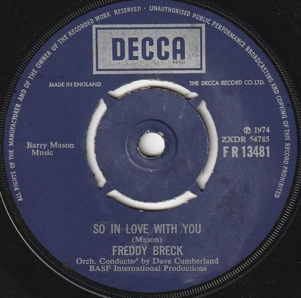 Freddy Breck - So In Love With You / Living To Love