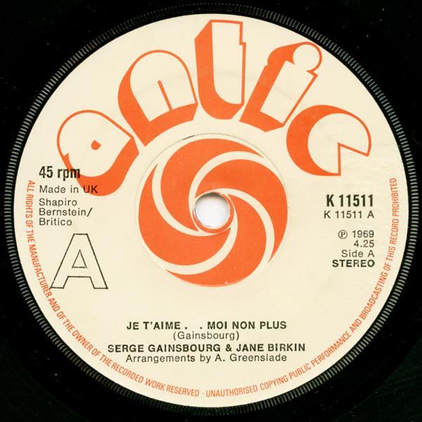 Jane Birkin, Serge Gainsbourg - Je T'aime. .Moi Non Plus