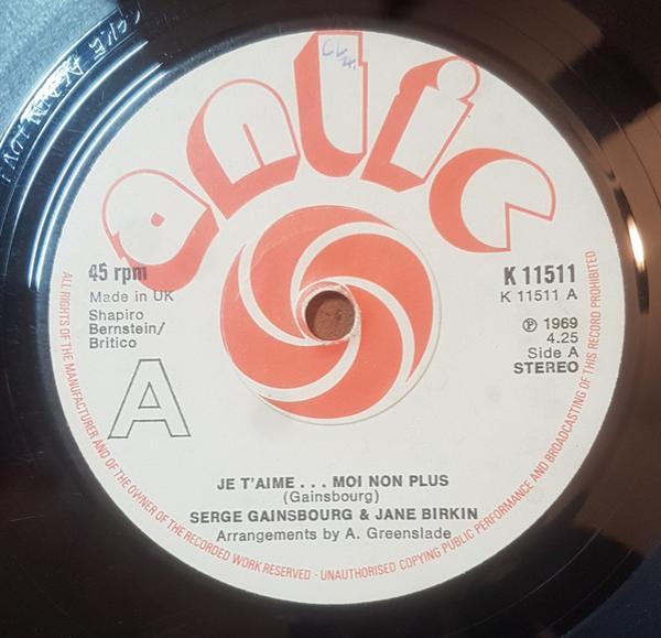 Jane Birkin, Serge Gainsbourg - Je T'aime. .Moi Non Plus