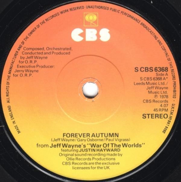 Jeff Wayne, Justin Hayward - Forever Autumn (From "War Of The Worlds")