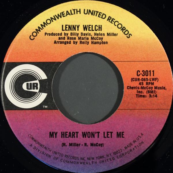 Lenny Welch - My Heart Won't Let Me