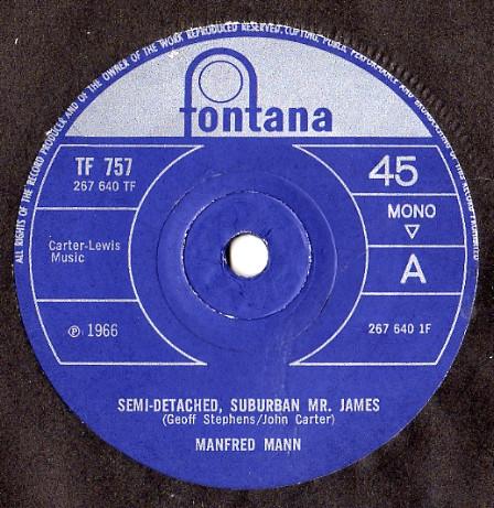 Manfred Mann - Semi-Detached, Suburban Mr. James