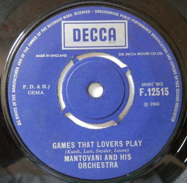 Mantovani And His Orchestra - Games That Lovers Play