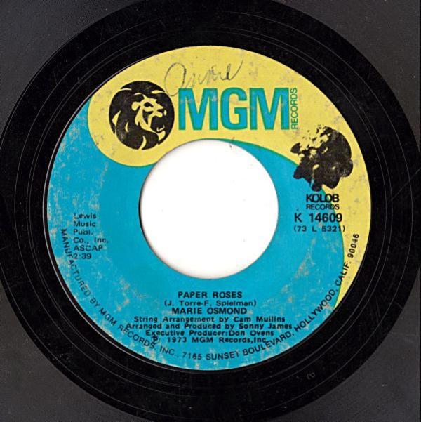 Marie Osmond - Paper Roses / Least Of All You