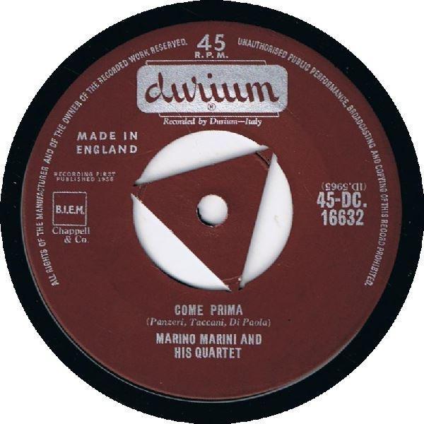 Marino Marini Ed Il Suo Quartetto - Come Prima / Volare (Nel Blu Dipinto Di Blu)