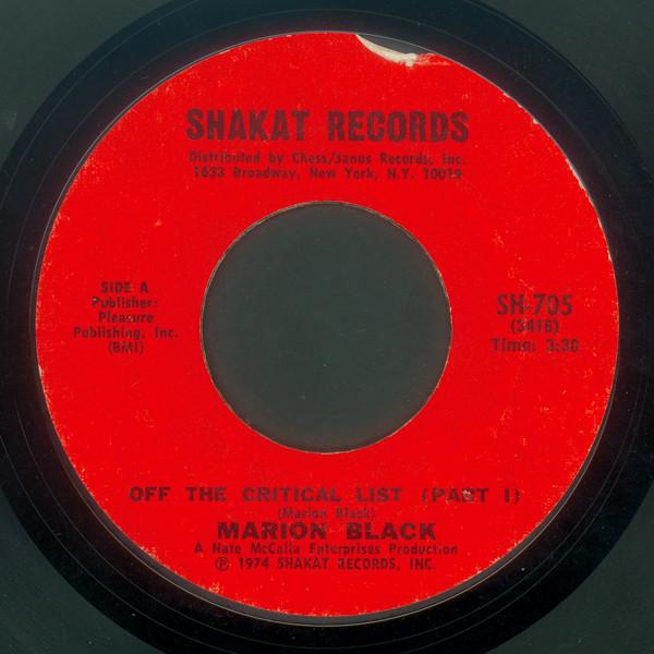 Marion Black - Off The Critical List
