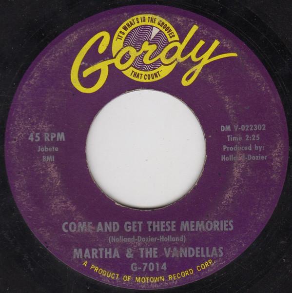 Martha Reeves & The Vandellas - Come And Get These Memories