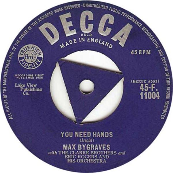 Max Bygraves - You Need Hands / Tulips From Amsterdam