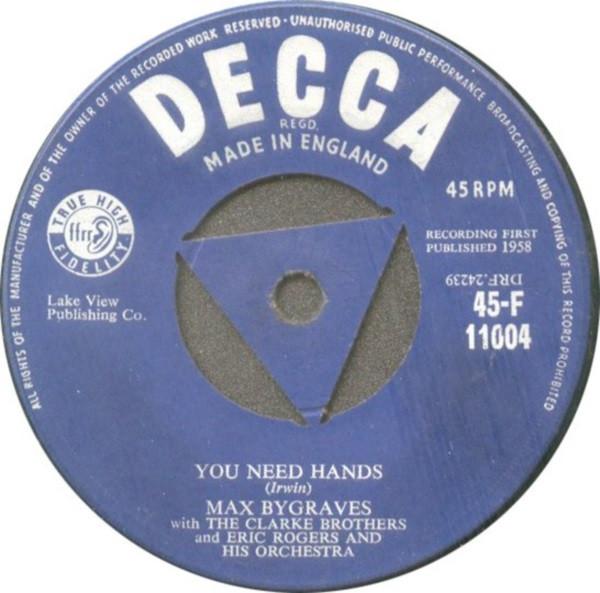 Max Bygraves - You Need Hands / Tulips From Amsterdam