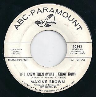Maxine Brown - I Kneel At Your Throne / If I Knew Then (What I Know Now)