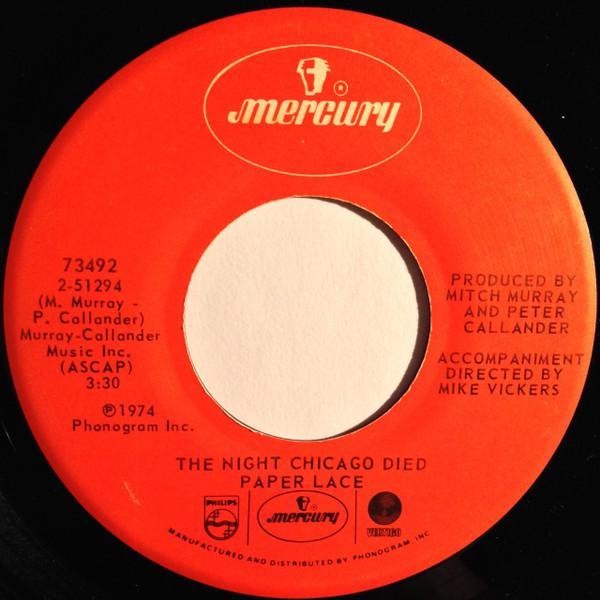 Paper Lace - The Night Chicago Died / Can You Get It When You Want It