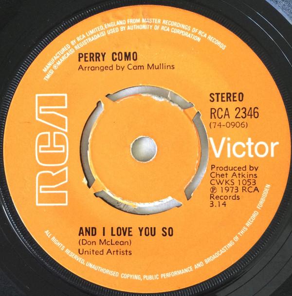 Perry Como - And I Love You So